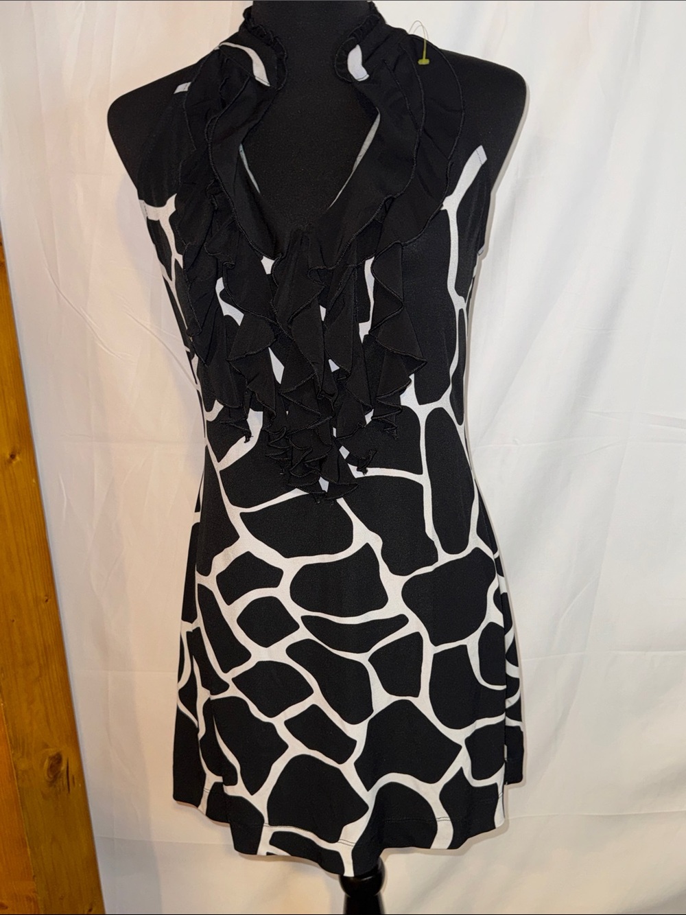 White House Black Market Black and White Mini Dress
